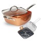 Sartén Copper Pan cuadrada Con Accesorios Freir